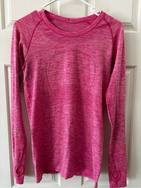lululemon athletica Heathered Pink Swiftly Long Sleeve